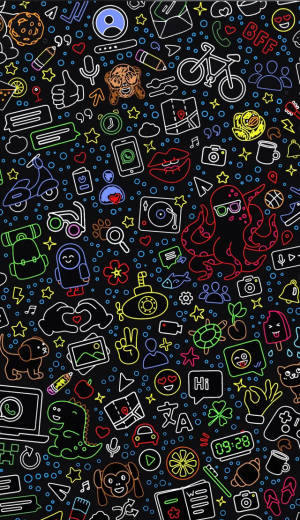Неон iPhone WhatsApp
