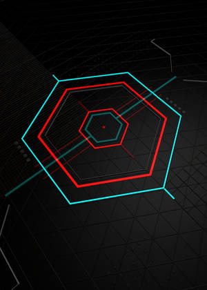 Неонов лазерен шестоъгълник тапет — OnePlus Pad 2 Pro Тапет