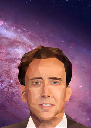 2480x3508 Николас Кейдж, Космос, Фотошопиран, Adobe Photoshop, Лице, Триъгълник — OnePlus Pad Тапет