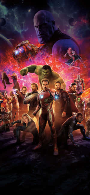 Iphone Xs Marvel's Avengers Background — iPhone 16e Тапет