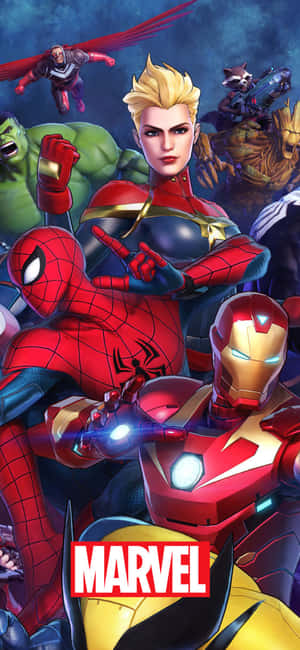 Обстановка за iPhone XS от Marvel — Samsung Galaxy S20 Тапет