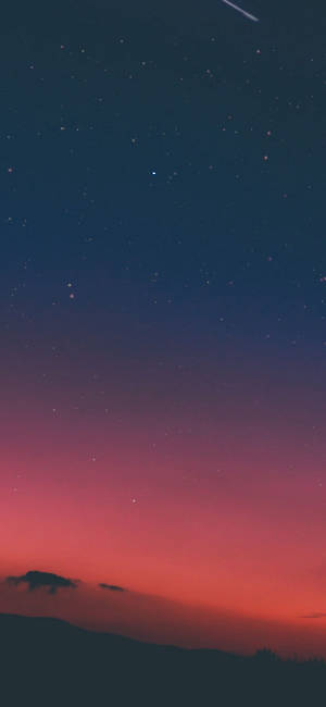 1125x2436 Нощно небо закат розово природа iPhone X тапет. iPhone X