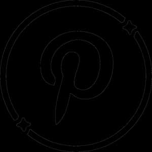 Очертание на логото на Pinterest