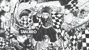 Тапет с панел от мангата Kimetsu No Yaiba — Манга панел Тапет
