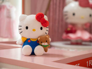 Плюшева анимационна Hello Kitty PFP — Сладък анимационен Тапет