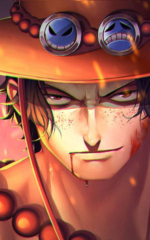 One Piece Кървав Портгас Д Ейс мобилен тапет — Lenovo Tab Тапет