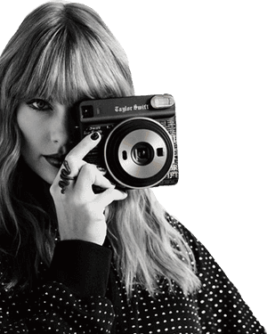 Прозрачен Polaroid фотоапарат клипарт черно-бял - Fujifilm фотоапарат Тейлър Суифт, HD PNG изтегляне