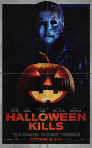 Тапет с постер Halloween Kills с изгоряла маска — Moto Pad 70 Groove Тапет