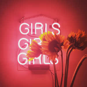 Neon Red Aesthetic — Неонова червена естетика Тапет