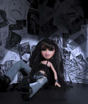 Снимки в естетиката на Bratz — Pixel Fold Тапет