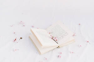 Преппи естетика книга цветя тапет — Препи естетика Тапет