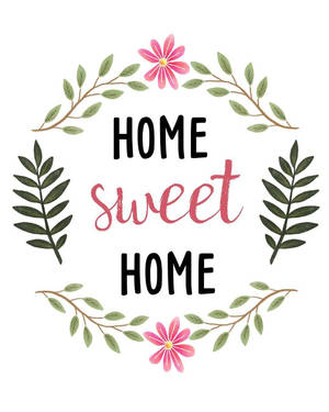 Тапет Прост логотип Home Sweet Home — 4:5 Тапет