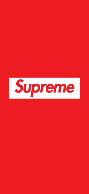 Прост червен Supreme лого — iPhone 15 Pro Тапет