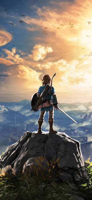 HD изображение на герой Линк Breath Of The Wild тапет