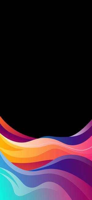 iPhone XR тапет с цветни пастелни абстрактни вълни