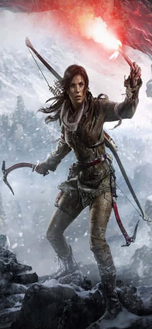 iPhone Xs Max Rise Of The Tomb Raider фон — iPhone 15 Plus Тапет