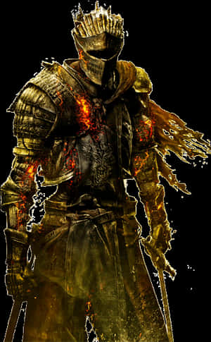 Разпален брониран воин — Dark souls Тапет
