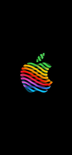 Ретро Apple лого — iPhone X Тапет