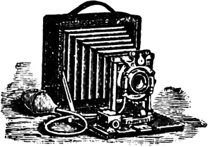 Ретро камера и фотографски аксесоари