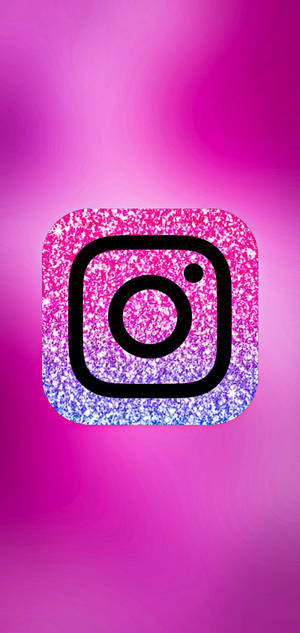 Тапет розов блестящ Instagram лого — Google Pixel 6 Pro Тапет