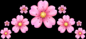 #емоджи #корона #розово #цвете #corona #емоджи #флор #роса - Iphone Flower Emoji Png, Transparent Png — Розовый цветочный Тапет