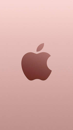 Розово-златно лого на Apple за iPhone SE — iPhone Se Тапет