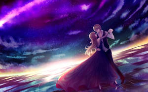 Романтичен аниме танц тапет — Аниме танци Тапет