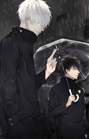 Сатору и Мегуми Jujutsu Kaisen телефон тъмно дъждовно — Honor Pad Тапет