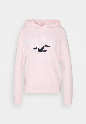 Тапет съ светло розово яке с качуля Hollister — Нисък контраст Тапет