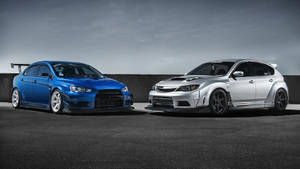 Синь и сребрист JDM автомобили