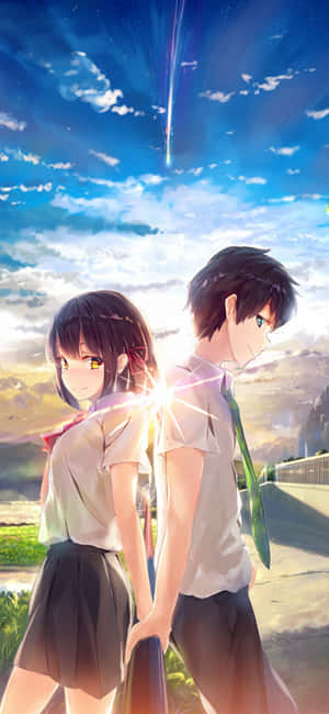 Сладък аниме филм Your Name от 2016 — Сладка аниме GIF Тапет