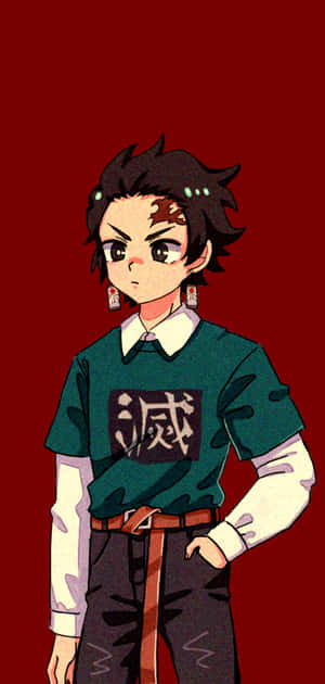 Сладък герой от Demon Slayer Танджиро Камадо в модерна мода — Demon slayer tanjiro Тапет