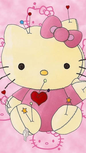 Сладък момичешки щифт Hello Kitty — Мил и момичешки Тапет