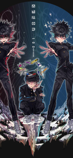 1125x2436 Шигео Кагеяма Mob Psycho 100 8K 7680x4320 Тапет — iPhone 12 Pro Max Тапет