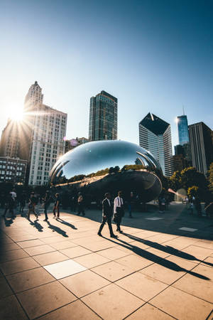 Слънчево в The Bean Чикаго — Huawei MatePad Тапет