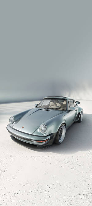 Сребърен Porsche 911 — Nothing Phone (2) Тапет