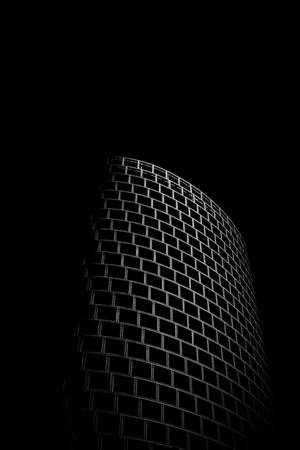 AMOLED тапет на бял контур на тухла.