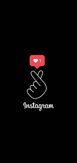 Тапет сърце с пръсти Instagram изкуство — iPhone 13 Pro Max Тапет