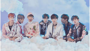 BTS на десктоп върху изкуствен сняг — Bts десктоп Тапет