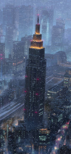 Твоето Име iPhone NTT Docomo Building — Токио GIF Тапет