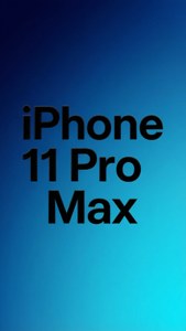 iPhone 11 Pro Max с тапет на типографски текст на градиентен фон.