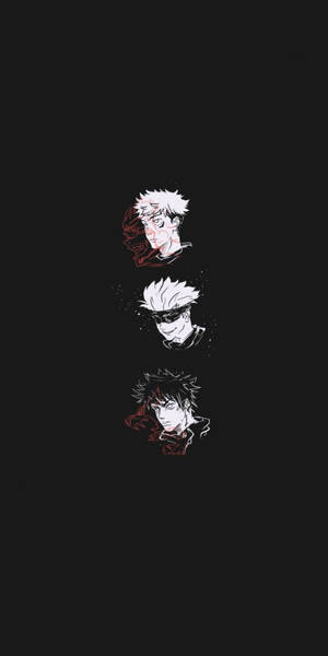 Трио герои Jujutsu Kaisen iPhone — Джу-джуцу Кайсен Тапет