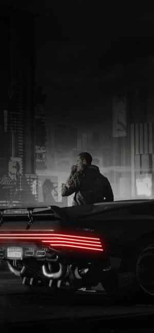 iPhone Xs Max Cyberpunk 2077 фон — Tecno Spark 40 Pro Тапет