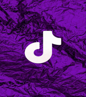 Тъмно лилав плат с лого на TikTok тапет — Motorola Razr Fold Тапет