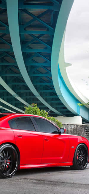 Red Car Iphone — Galaxy A08 Тапет