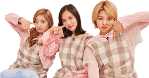 Участнички на Twice позират небрежно