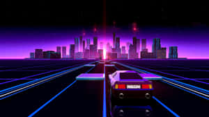 Фон Neon City — Неонов град Тапет