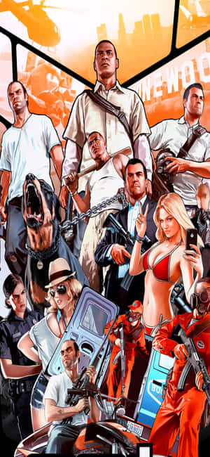 Фон за iPhone X Grand Theft Auto V — Oppo F31 Тапет