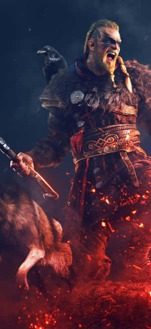 Фон за iPhone XS Assassin's Creed Valhalla — Realme Neo Тапет