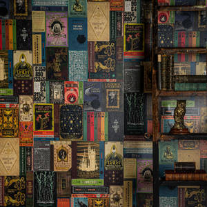 Цифрова илюстрация на различни корици на книги — Книжна естетика Тапет